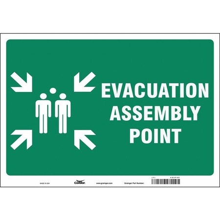 Condor Safety Sign, 14 in Height, 20 in Width, Vinyl, Horizontal Rectangle, English 485F89