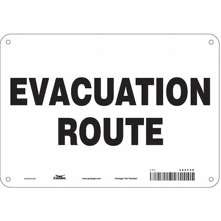 Condor Safety Sign, 7 in Height, 10 in Width, Aluminum, Vertical Rectangle, English 485F98