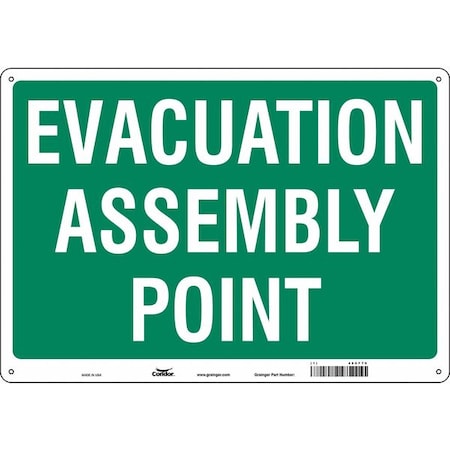 Condor Safety Sign, 14 in Height, 20 in Width, Polyethylene, Horizontal Rectangle, English 485F70