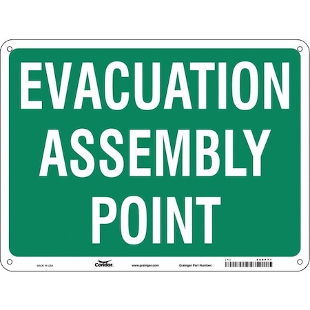 Condor Safety Sign, 18 in Height, 24 in Width, Polyethylene, Horizontal Rectangle, English 485F71