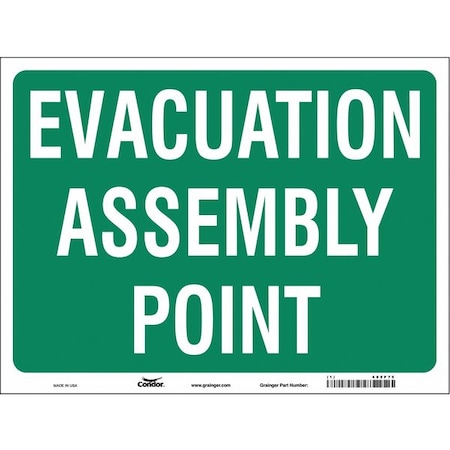 Condor Safety Sign, 18 in Height, 24 in Width, Vinyl, Horizontal Rectangle, English 485F75