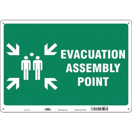 Condor Safety Sign, 14 in Height, 20 in Width, Aluminum, Horizontal Rectangle, English 485F78