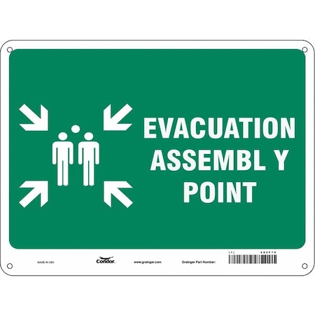 Condor Safety Sign, 18 in Height, 24 in Width, Aluminum, Horizontal Rectangle, English 485F79