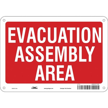 Condor Safety Sign, 7 in Height, 10 in Width, Aluminum, Vertical Rectangle, English 485F39