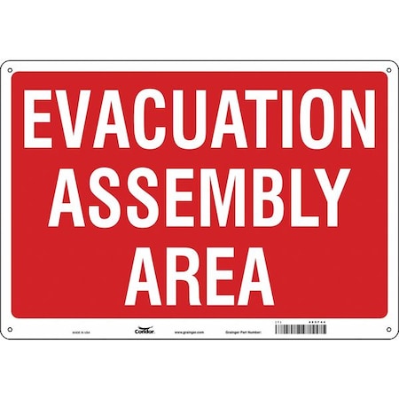 Condor Safety Sign, 14 in Height, 20 in Width, Polyethylene, Horizontal Rectangle, English 485F44