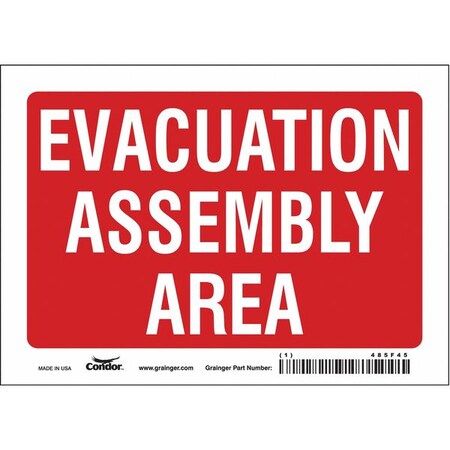 Condor Safety Sign, 5 in Height, 7 in Width, Vinyl, Horizontal Rectangle, English 485F45