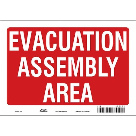 Condor Safety Sign, 7 in Height, 10 in Width, Vinyl, Vertical Rectangle, English 485F46
