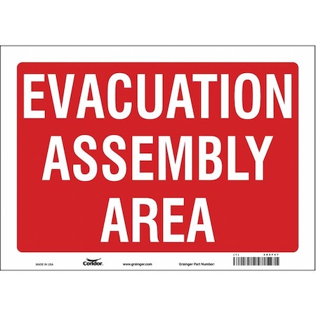 Condor Safety Sign, 10 in Height, 14 in Width, Vinyl, Horizontal Rectangle, English 485F47