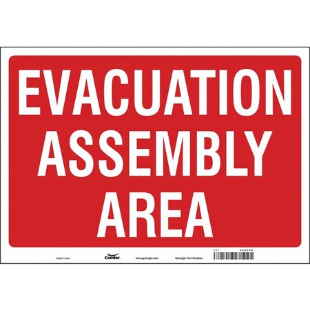 Condor Safety Sign, 14 in Height, 20 in Width, Vinyl, Horizontal Rectangle, English 485F48