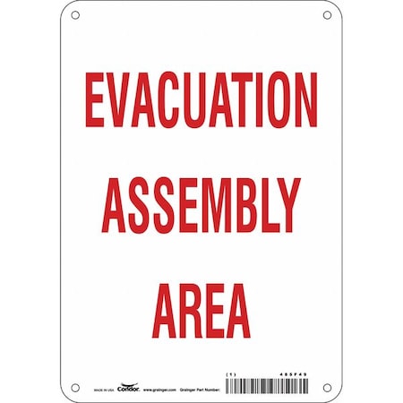 Condor Safety Sign, 10 in Height, 7 in Width, Aluminum, Horizontal Rectangle, English 485F49