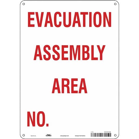 Condor Safety Sign, 14 in Height, 10 in Width, Polyethylene, Vertical Rectangle, English 485F58