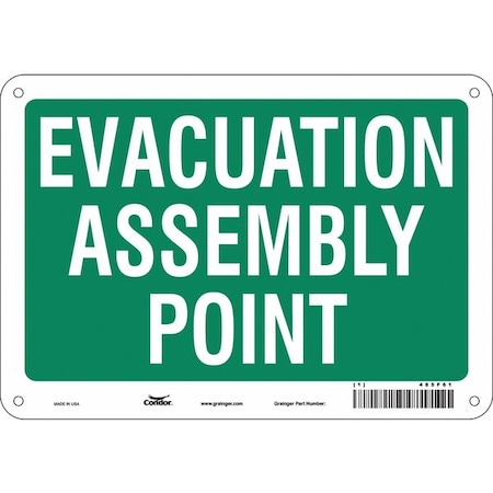 Condor Safety Sign, 7 in Height, 10 in Width, Aluminum, Vertical Rectangle, English 485F61