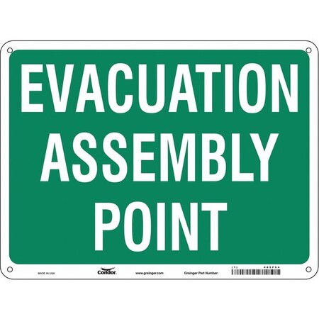 Condor Safety Sign, 18 in Height, 24 in Width, Aluminum, Horizontal Rectangle, English 485F64