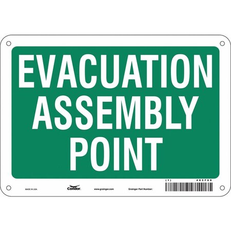 Condor Safety Sign, 7 in Height, 10 in Width, Polyethylene, Vertical Rectangle, English 485F68