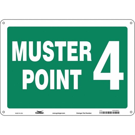 Condor Safety Sign, 10 in Height, 14 in Width, Aluminum, Horizontal Rectangle, English 485G81