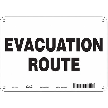 Condor Safety Sign, 7 in Height, 10 in Width, Polyethylene, Vertical Rectangle, English 485G01