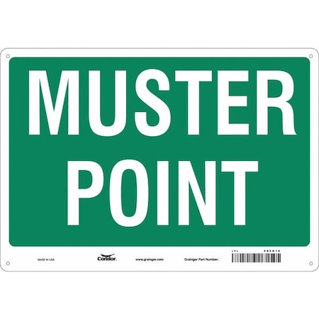 Condor Safety Sign, 14 in Height, 20 in Width, Polyethylene, Horizontal Rectangle, English 485G14