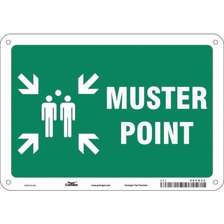 Condor Safety Sign, 7 in Height, 10 in Width, Aluminum, Vertical Rectangle, English 485G20