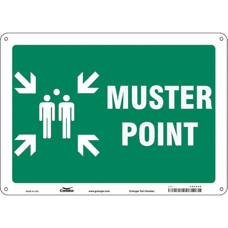 Condor Safety Sign, 10 in Height, 14 in Width, Polyethylene, Horizontal Rectangle, English 485G28