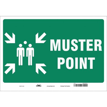 Condor Safety Sign, 14 in Height, 20 in Width, Vinyl, Horizontal Rectangle, English 485G33