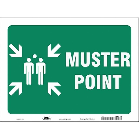 Condor Safety Sign, 18 in Height, 24 in Width, Vinyl, Horizontal Rectangle, English 485G34