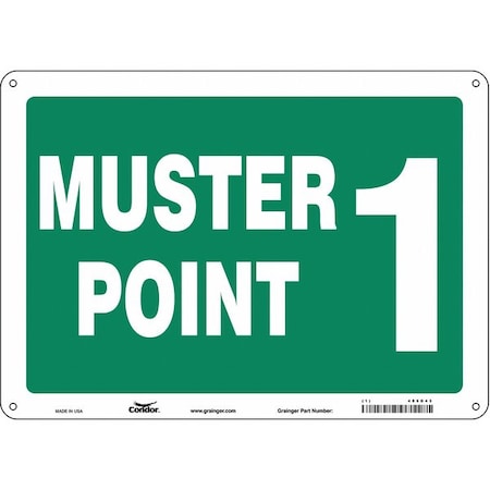 Condor Safety Sign, 10 in Height, 14 in Width, Polyethylene, Horizontal Rectangle, English 485G43