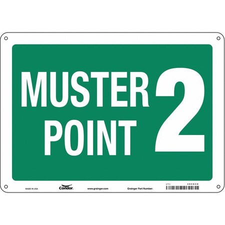 Condor Safety Sign, 10 in Height, 14 in Width, Polyethylene, Horizontal Rectangle, English 485G58