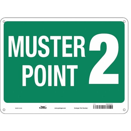 Condor Safety Sign, 18 in Height, 24 in Width, Polyethylene, Horizontal Rectangle, English 485G60