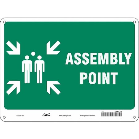 Condor Safety Sign, 18 in Height, 24 in Width, Polyethylene, Horizontal Rectangle, English 485H83