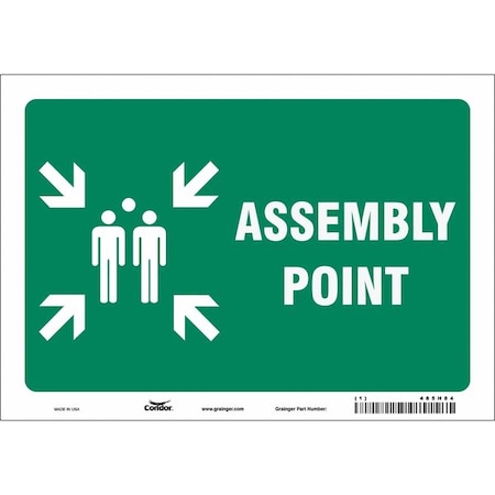 Condor Safety Sign, 7 in Height, 10 in Width, Vinyl, Vertical Rectangle, English 485H84