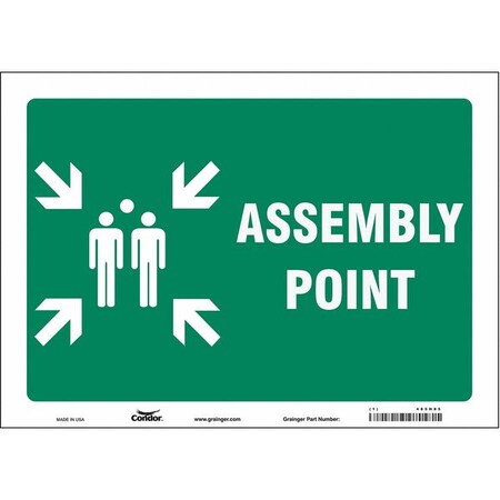 Condor Safety Sign, 10 in Height, 14 in Width, Vinyl, Horizontal Rectangle, English 485H85
