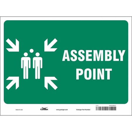 Condor Safety Sign, 18 in Height, 24 in Width, Vinyl, Horizontal Rectangle, English 485H87