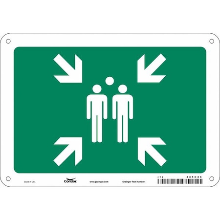 Condor Safety Sign, 10" Wx7" H, 0.032" Thick 485H88