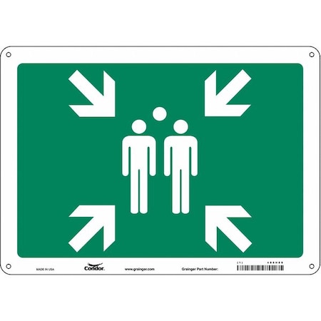 Condor Safety Sign, 14" Wx10" H, 0.032" Thick 485H89