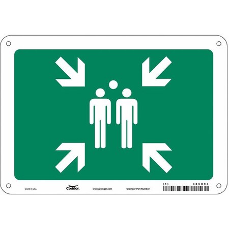 Condor Safety Sign, 7 in Height, 10 in Width, Polyethylene, Vertical Rectangle, English 485H94