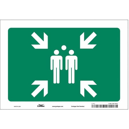 Condor Safety Sign, 10" Wx7" H, 0.004" Thick 485H98