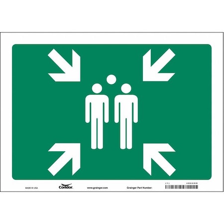 Condor Safety Sign, 10 in Height, 14 in Width, Vinyl, Horizontal Rectangle, English 485H99