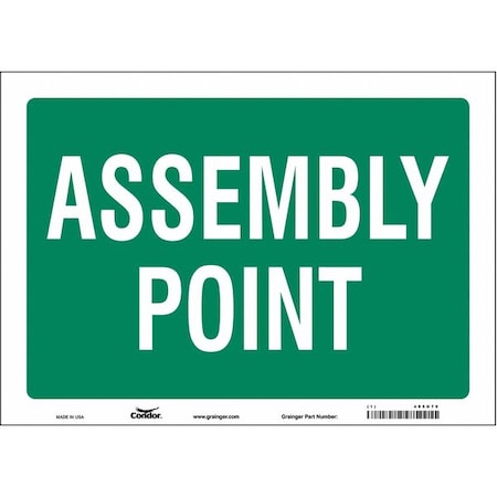 Condor Safety Sign, 10 in Height, 14 in Width, Vinyl, Horizontal Rectangle, English 485H70