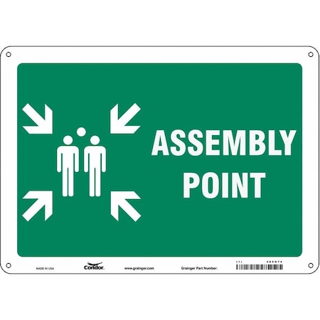 Condor Safety Sign, 10 in Height, 14 in Width, Aluminum, Horizontal Rectangle, English 485H74