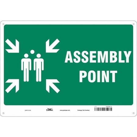 Condor Safety Sign, 14 in Height, 20 in Width, Aluminum, Horizontal Rectangle, English 485H75