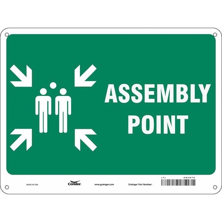 Condor Safety Sign, 18 in Height, 24 in Width, Aluminum, Horizontal Rectangle, English 485H76