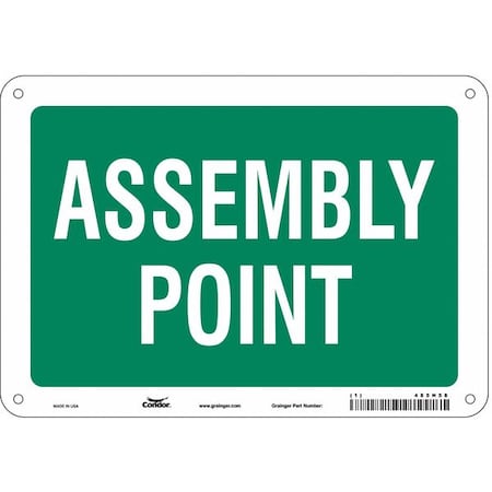 Condor Safety Sign, 7 in Height, 10 in Width, Aluminum, Vertical Rectangle, English 485H58