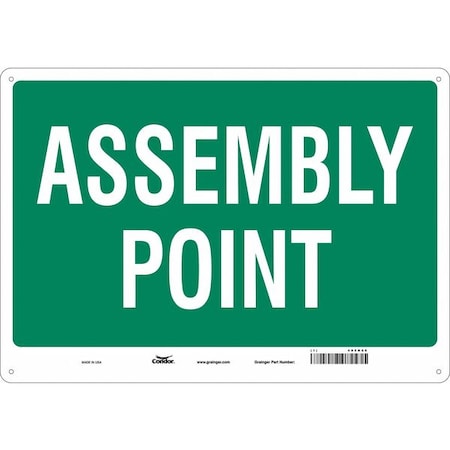 Condor Safety Sign, 14 in Height, 20 in Width, Aluminum, Horizontal Rectangle, English 485H60