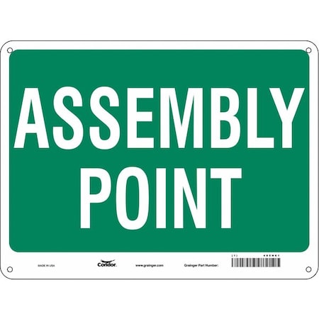 Condor Safety Sign, 18 in Height, 24 in Width, Aluminum, Horizontal Rectangle, English 485H61