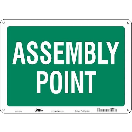 Condor Safety Sign, 10 in Height, 14 in Width, Polyethylene, Horizontal Rectangle, English 485H66