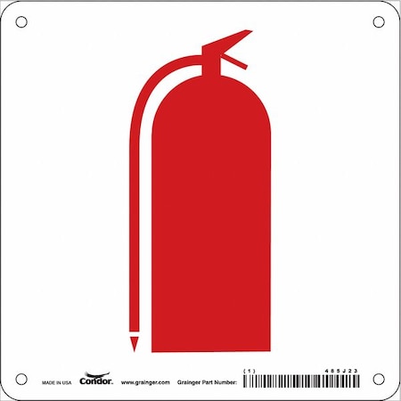 Condor Safety Sign, 7 in Height, 7 in Width, Polyethylene, Square, English 485J23
