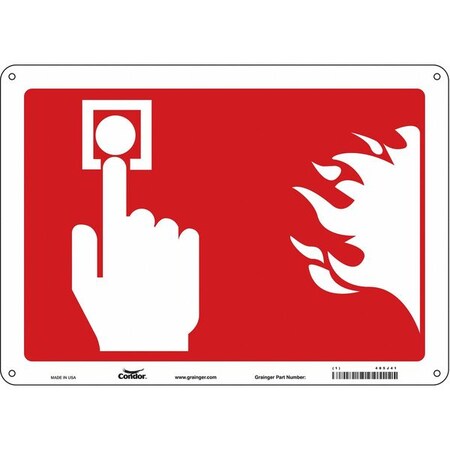 Condor Safety Sign, 14" Wx10" H, 0.070" Thick 485J41