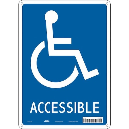 Condor ACCESSIBLE, 10 in W x 14 in H, Vertical Rectangle, Aluminum, 485J65 485J65