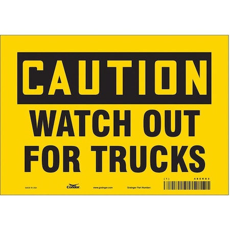 Condor Safety Sign, 7 in Height, 10 in Width, Vinyl, Vertical Rectangle, English, 485K83 485K83