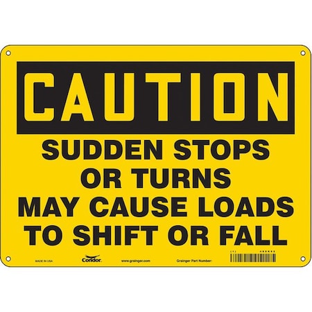 Condor Safety Sign, 10 in Height, 14 in Width, Aluminum, Horizontal Rectangle, English, 485K92 485K92